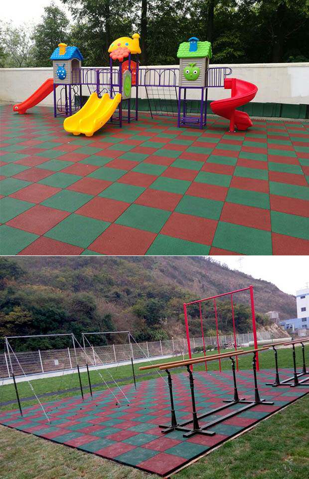 幼儿园橡胶地垫加厚球场小区公园走廊减震地胶儿童游乐场操场地板(图8)