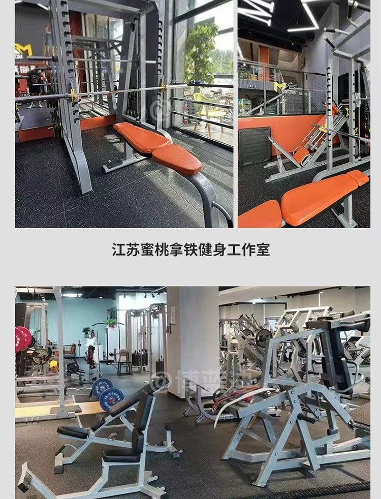 健身房橡胶地垫隔音防震减震器材力量区杠哑铃跑步机室内运动垫子(图25)
