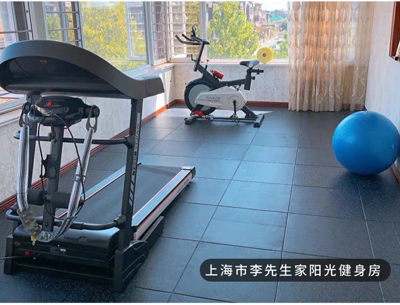 德国健身房橡胶地垫减震地胶运动防震隔音专用地板力量区室内家用(图12)