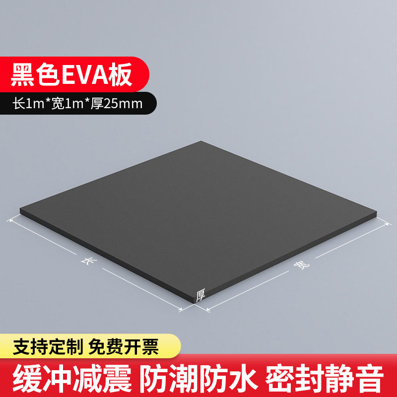 1米宽*1米长*25mm厚【黑色】